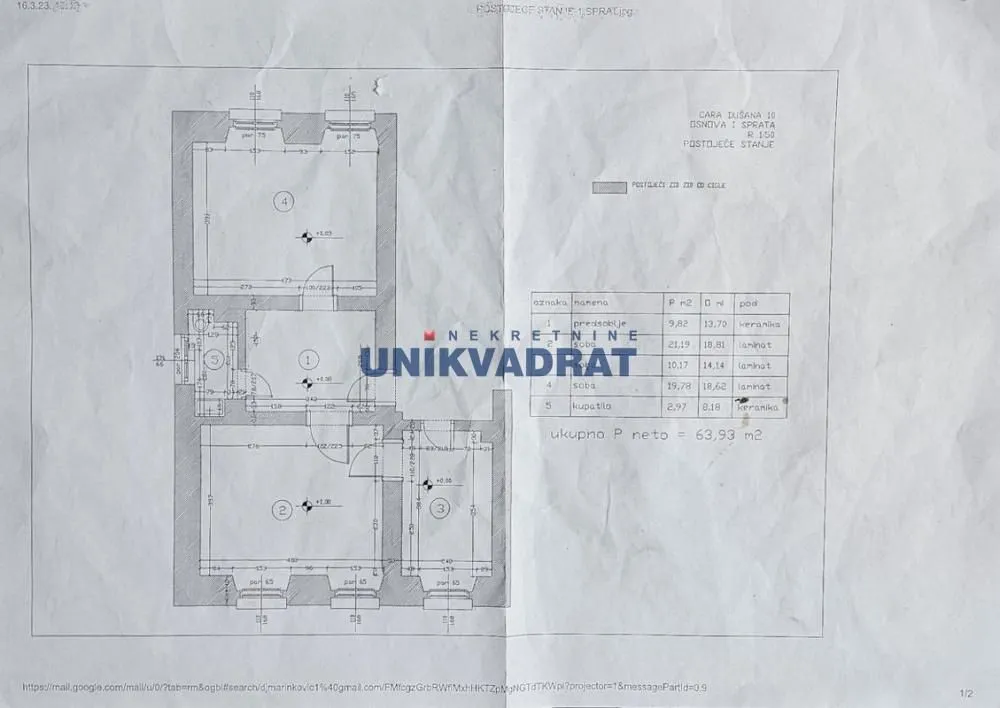 Prodaja, trosoban stan, 61m², Kalemegdan, Beograd