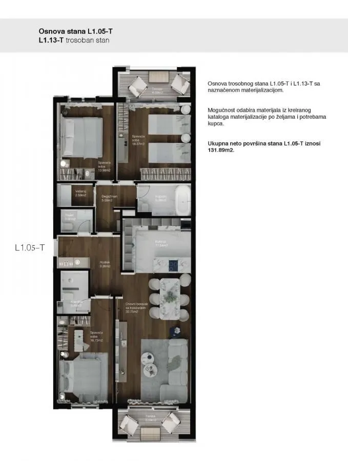 Prodaja, trosoban stan, 120m², Podgorica, Crna Gora