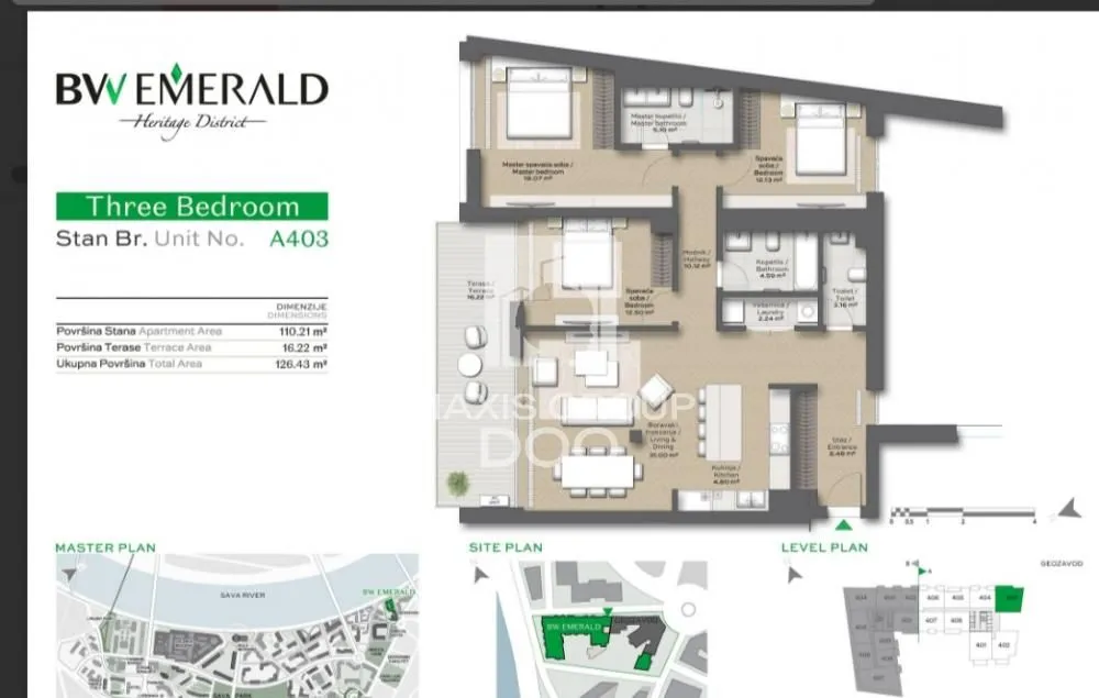 Prodaja, dvosoban stan, 126m², Savski Venac, Beograd