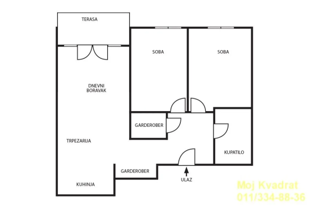 Sale, three bedroom apartment, 67m², Višnjička Banja, Palilula Sve Podlokacije