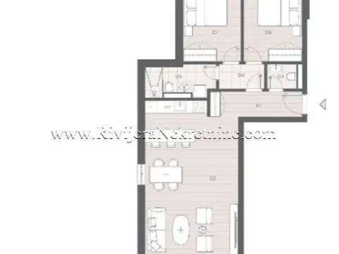 Sale, two bedroom apartment, 84m², Orahovac, Kotor - image 4