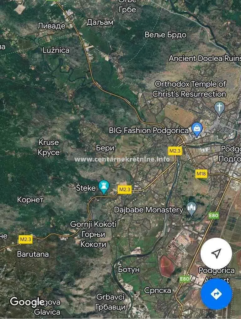 Prodaja, plac, 8831m², Podgorica, Crna Gora