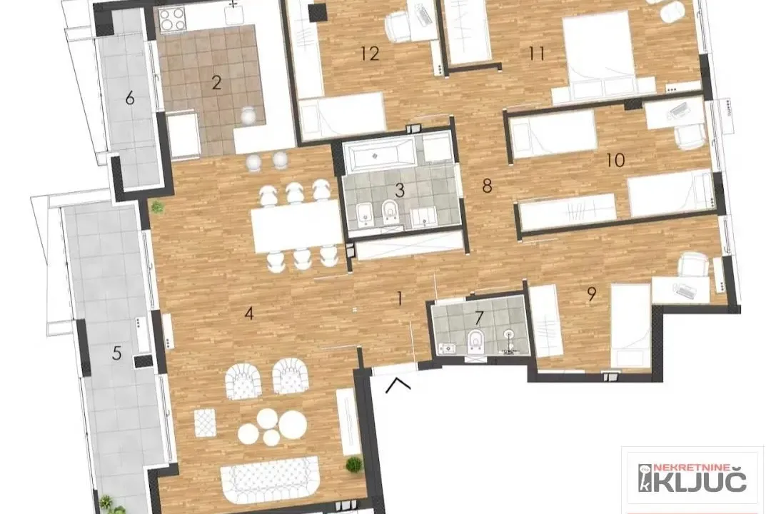 Prodaja, stan, 128m², Grbavica, Novi Sad Sve Podlokacije