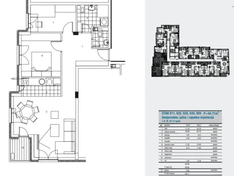 Sale, two bedroom apartment, 64m², Medijana, Niš - image 2