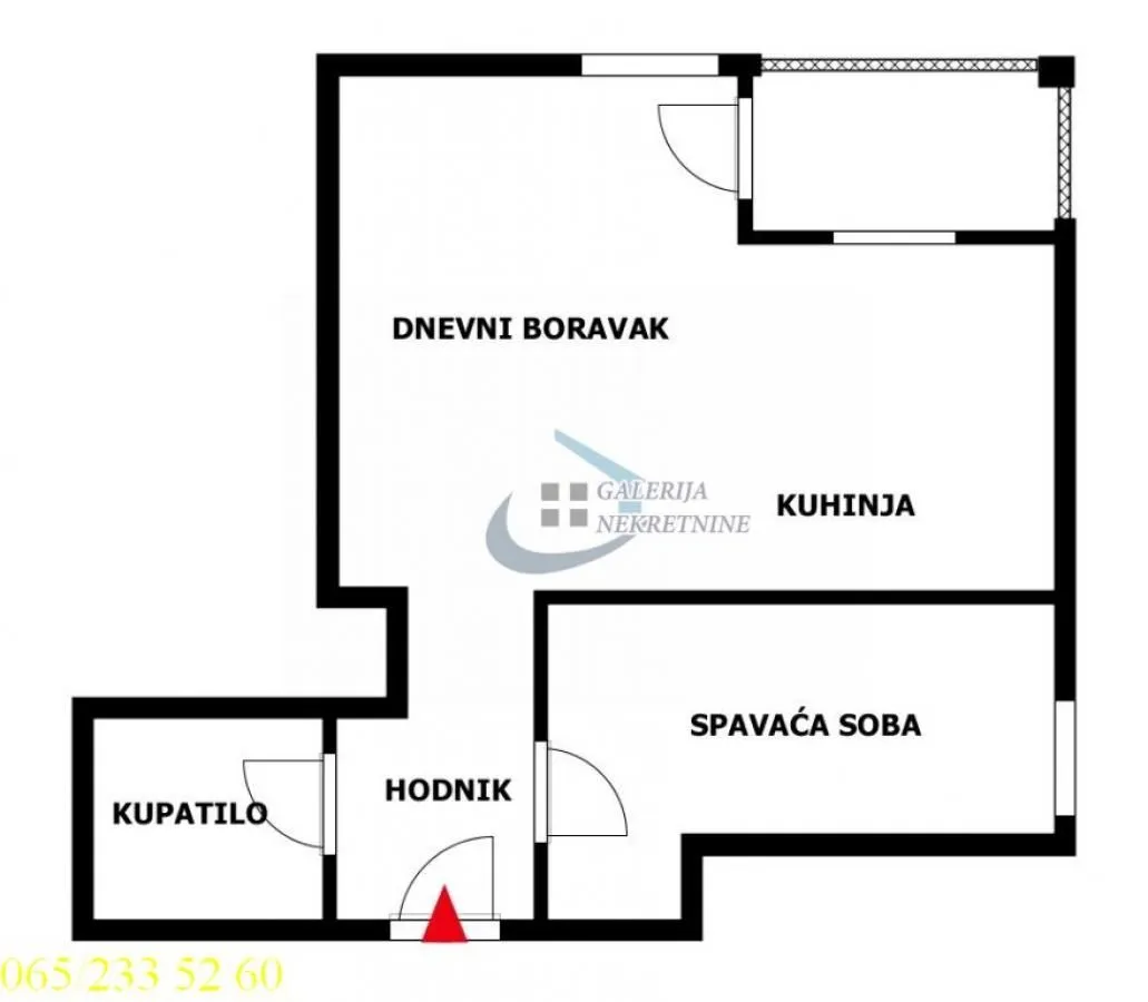 Prodaja, dvosoban stan, 53m², Centar, Inđija