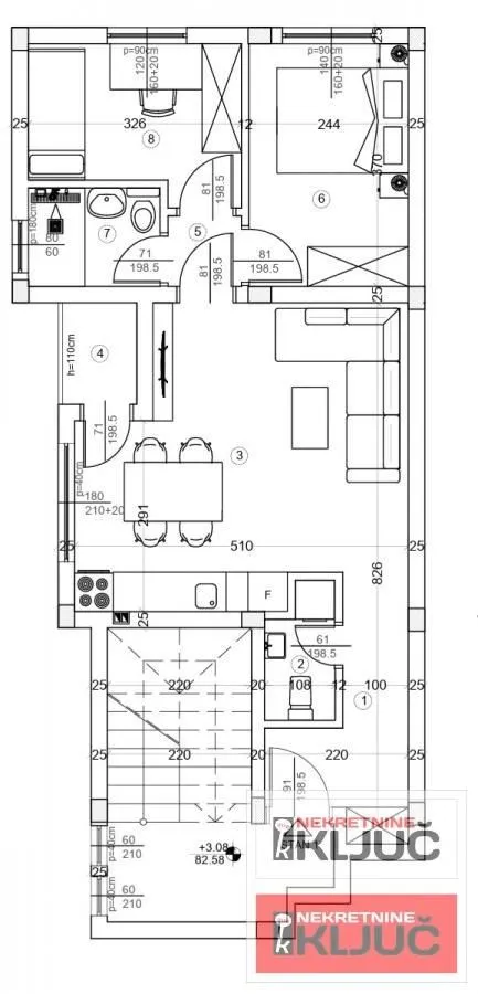 Prodaja, dvosoban stan, 54m², Adice, Novi Sad Sve Podlokacije