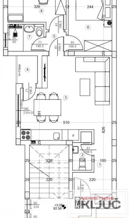 Prodaja, dvosoban stan, 54m², Adice, Novi Sad Sve Podlokacije