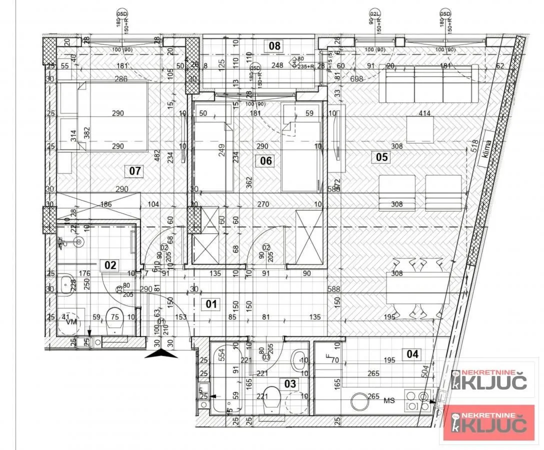 Sale, three bedroom apartment, 65m², Detelinara, Novi Sad Sve Podlokacije