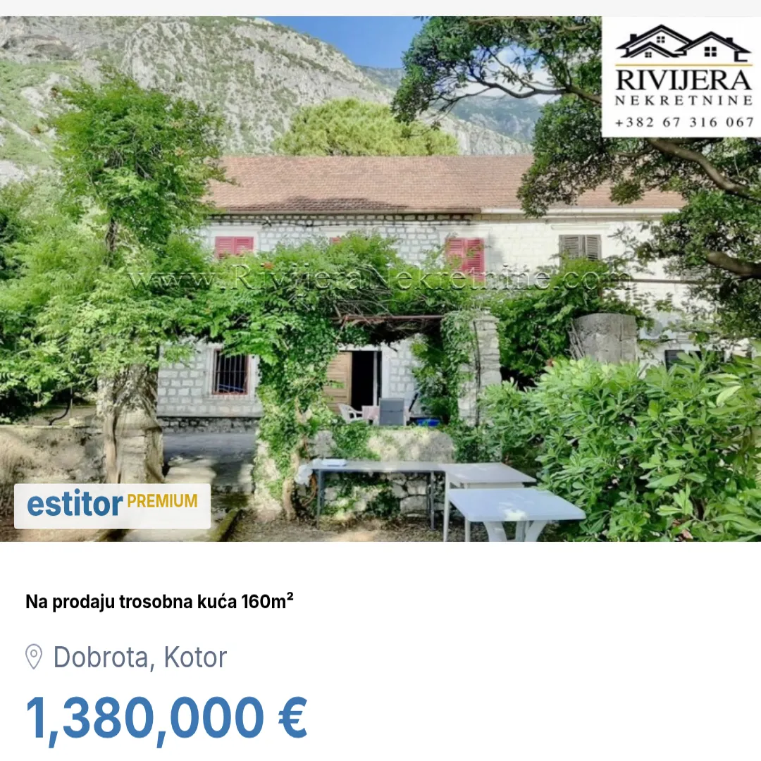 Prodaja, kuća, 160m², Dobrota, Kotor