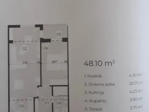 Sale, one bedroom apartment, 48m², Cetinje, Crna Gora - image 11