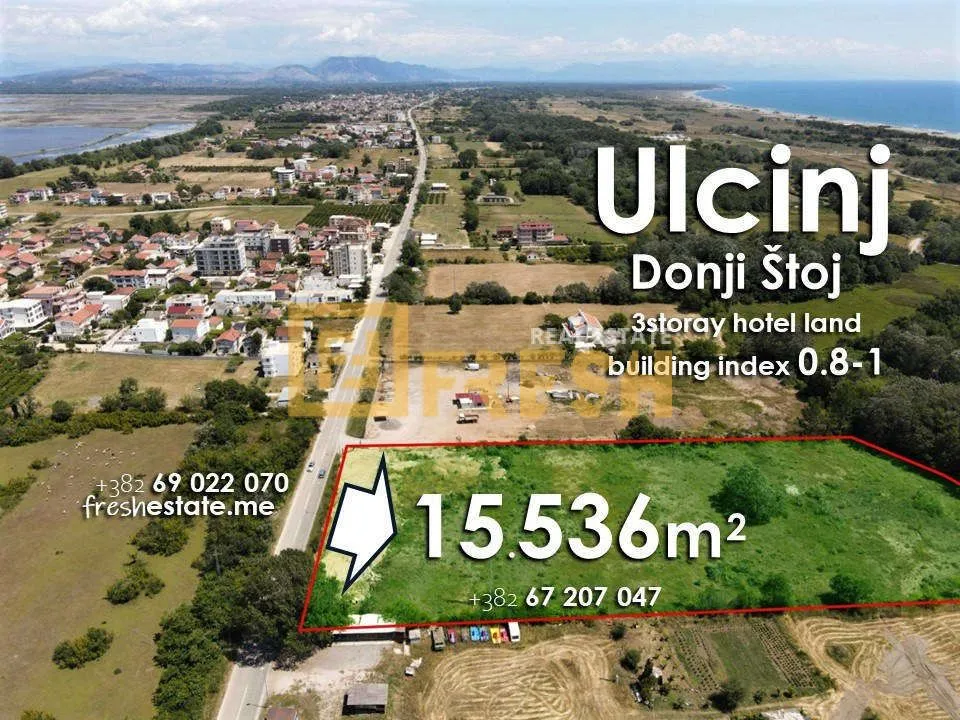 Prodaja, plac, 15536m², Donji Štoj, Ulcinj