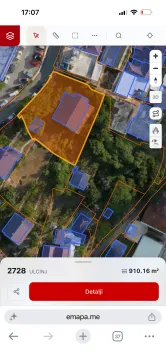 Katastarski plan sa označenom parcelom i podacima o površini. - image 3