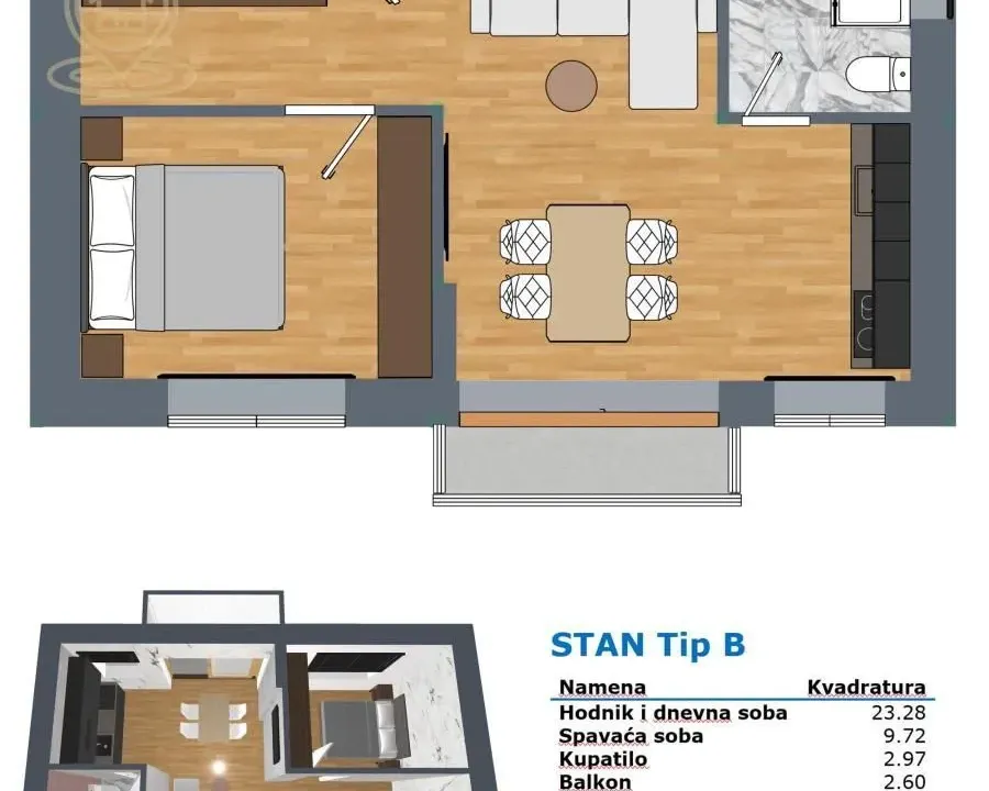 Prodaja, jednosoban stan, 35m², Durlan, Niš