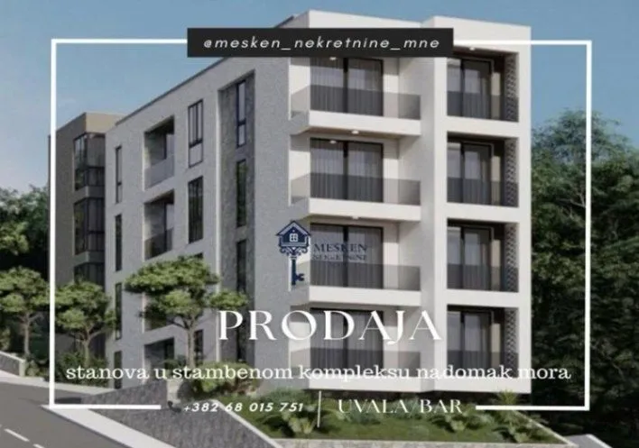 Prodaja, jednosoban stan, 45m², Hladna Uvala, Bar