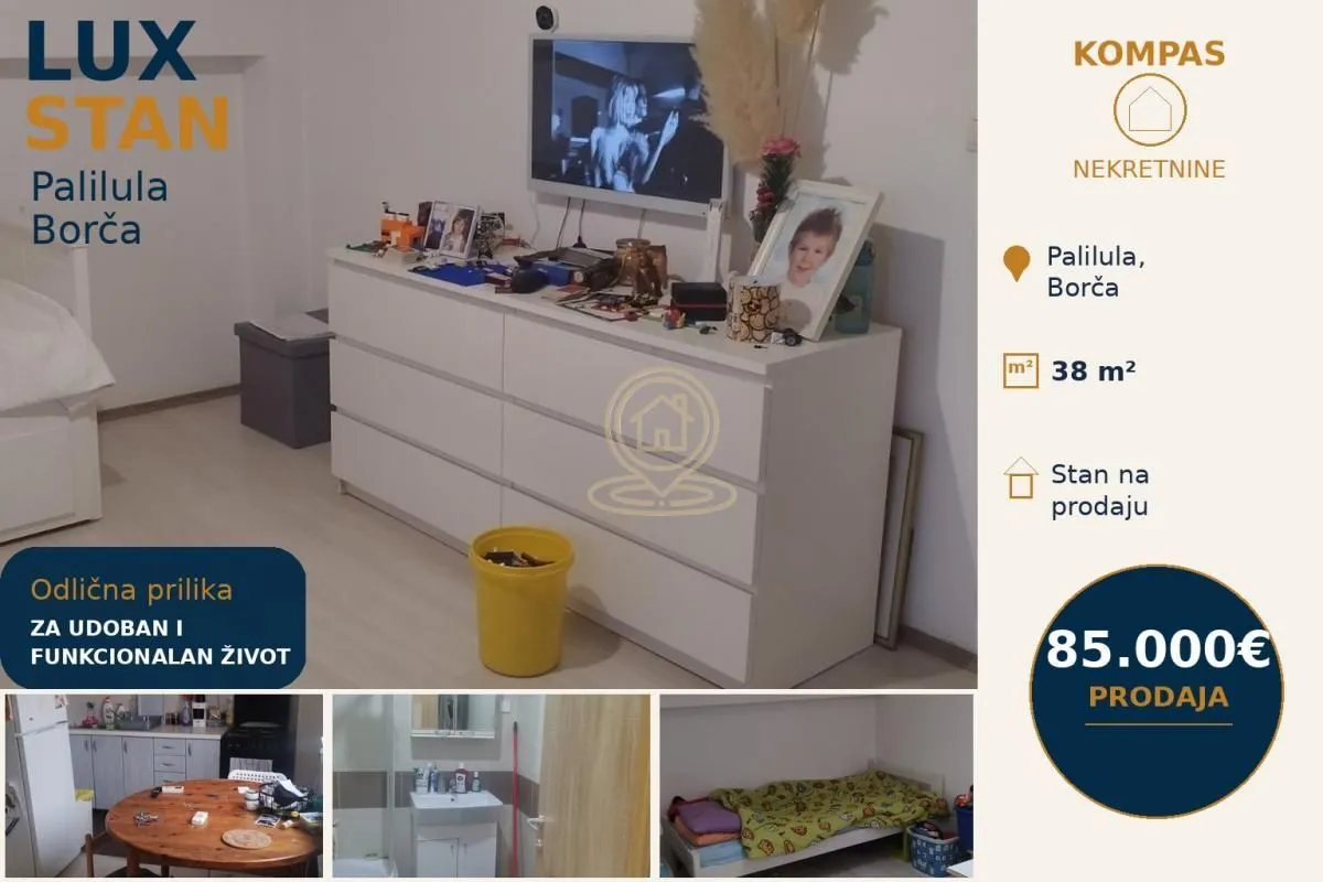 Sale, two bedroom apartment, 38m², Borča 1, Borča Sve Podlokacije
