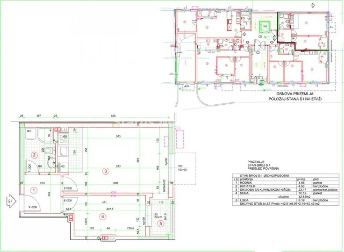 Prodaja, jednosoban stan, 43m², Podbara, Novi Sad Sve Podlokacije