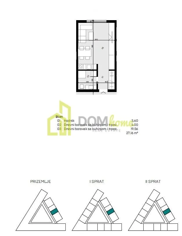 Prodaja, garsonjera, 27m², Donja Gorica, Podgorica