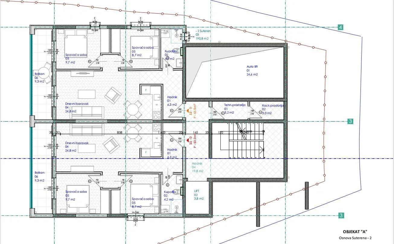 Sale, two bedroom apartment, 63m², Budva, Crna Gora