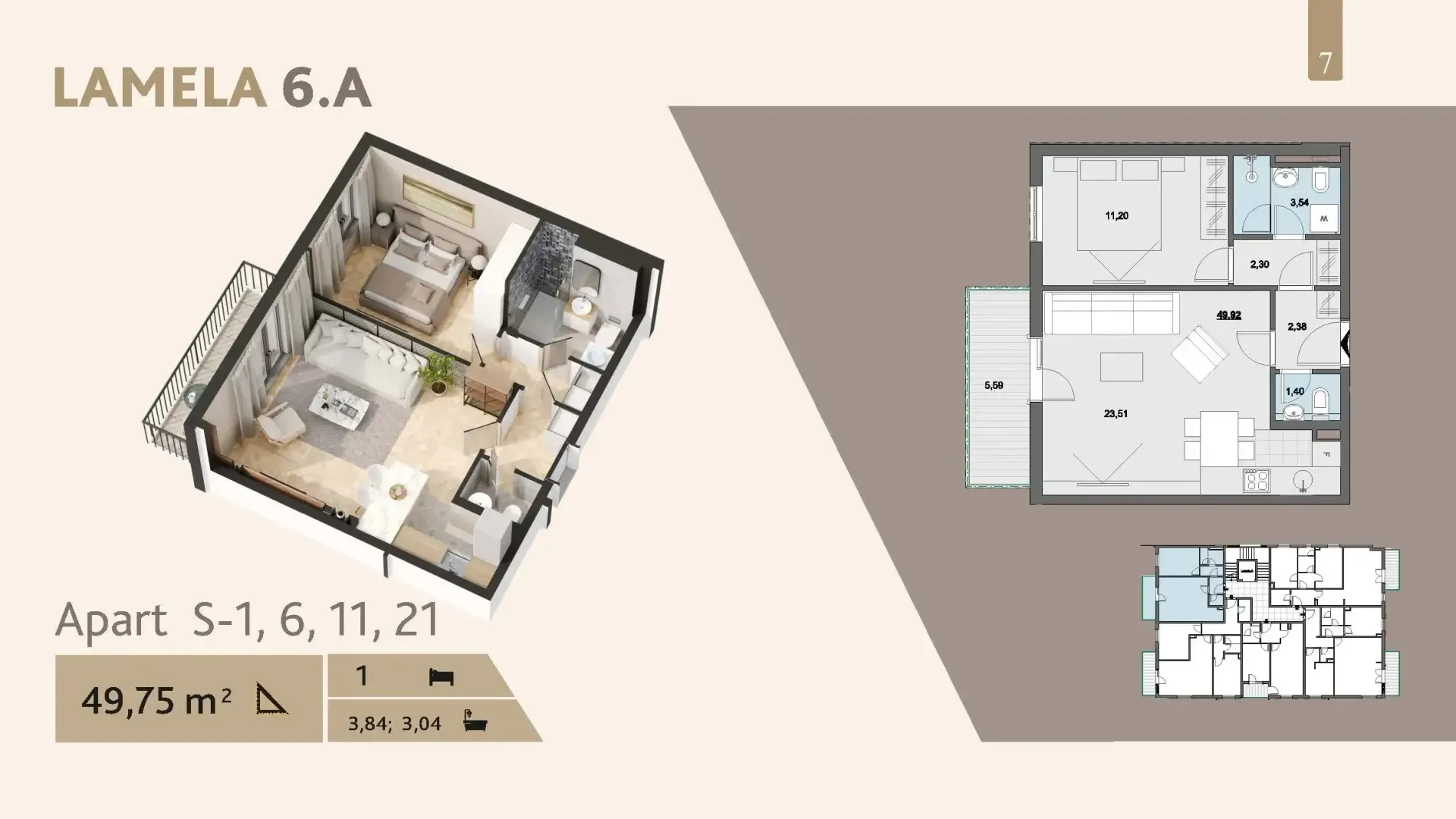 Sale, apartment, 45m², Tivat, Crna Gora