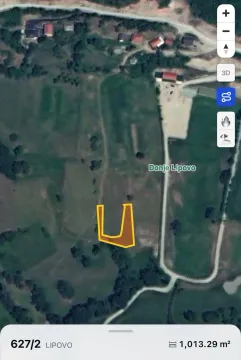 Satelitski snimak katastarske parcele sa označenim granicama zemljišta. - image 3