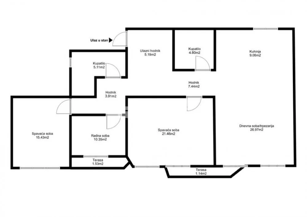 Sale, four bedroom apartment, 115m², Južni Bulevar, Vračar Sve Podlokacije