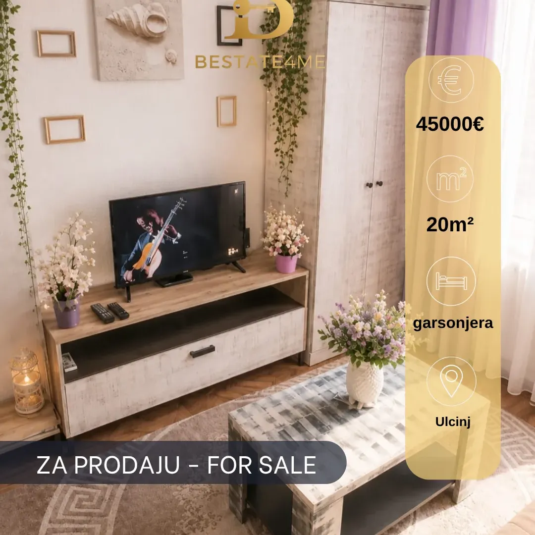 Sale, studio apartment, 20m², Centar, Ulcinj