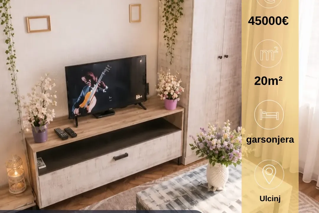 Sale, studio apartment, 20m², Centar, Ulcinj