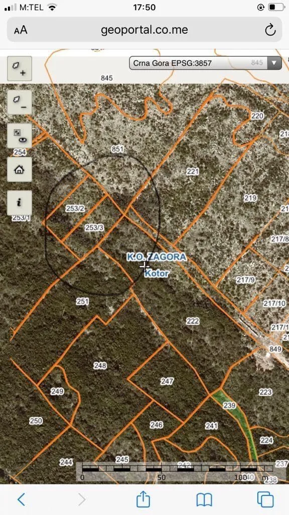 Prodaja, plac, 600m², Kotor, Crna Gora