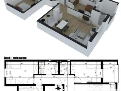 Sale, three bedroom apartment, 82m², Klisa, Novi Sad Sve Podlokacije