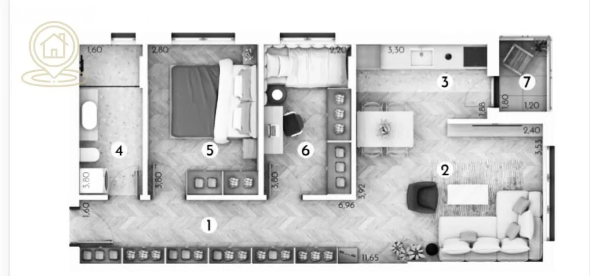 Sale, studio apartment, 28m², Sremska Kamenica, Petrovaradin