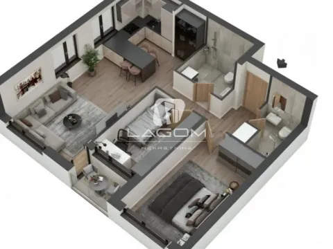 Sale, three bedroom apartment, 61m², Savski Venac, Beograd