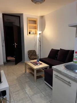 Manji dnevni boravak sa garniturom i stočićem u sklopu prostorije sa kuhinjom. - image 7