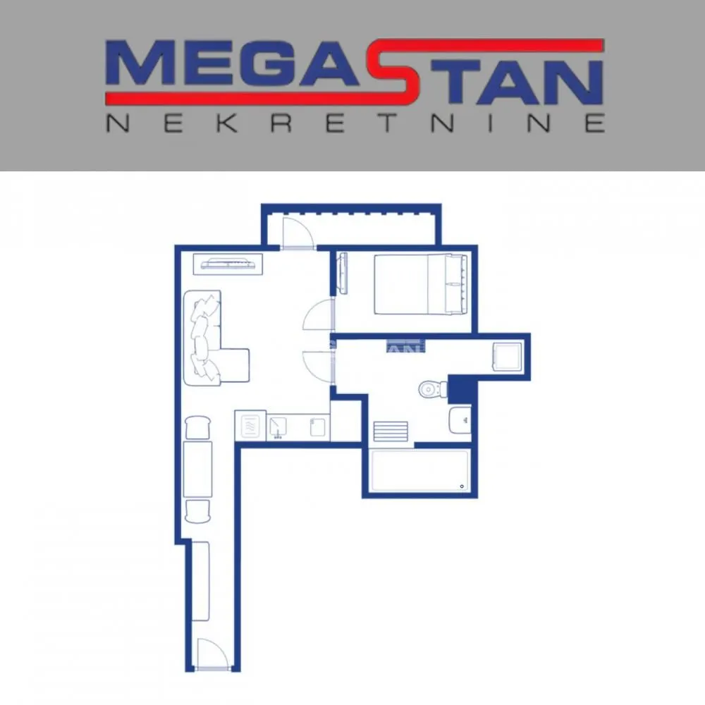 Rent, one bedroom apartment, 30m², Stari Grad, Beograd
