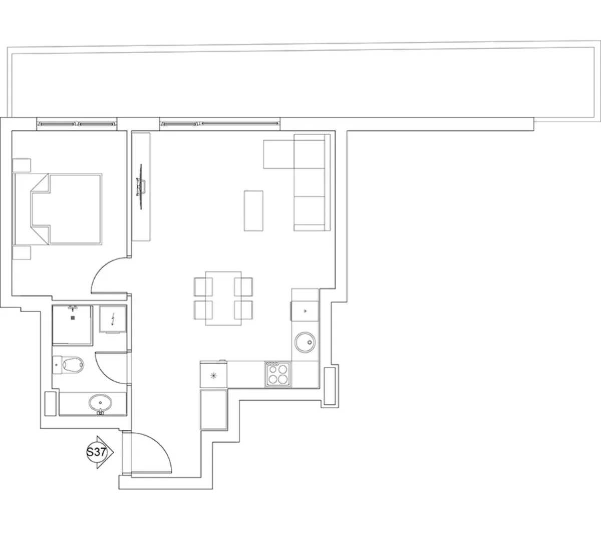 Sale, two bedroom apartment, 63m², Crveni Krst, Beograd
