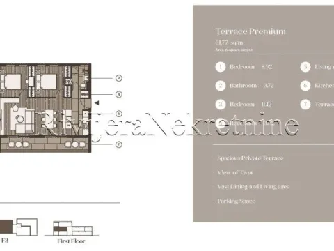 Sale, apartment, 41m², Tivat, Crna Gora - image 6