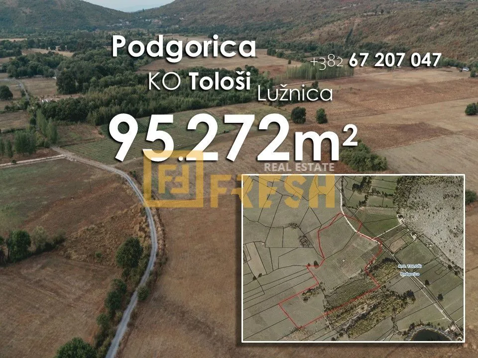 Prodaja, plac, 95272m², Mareza, Podgorica