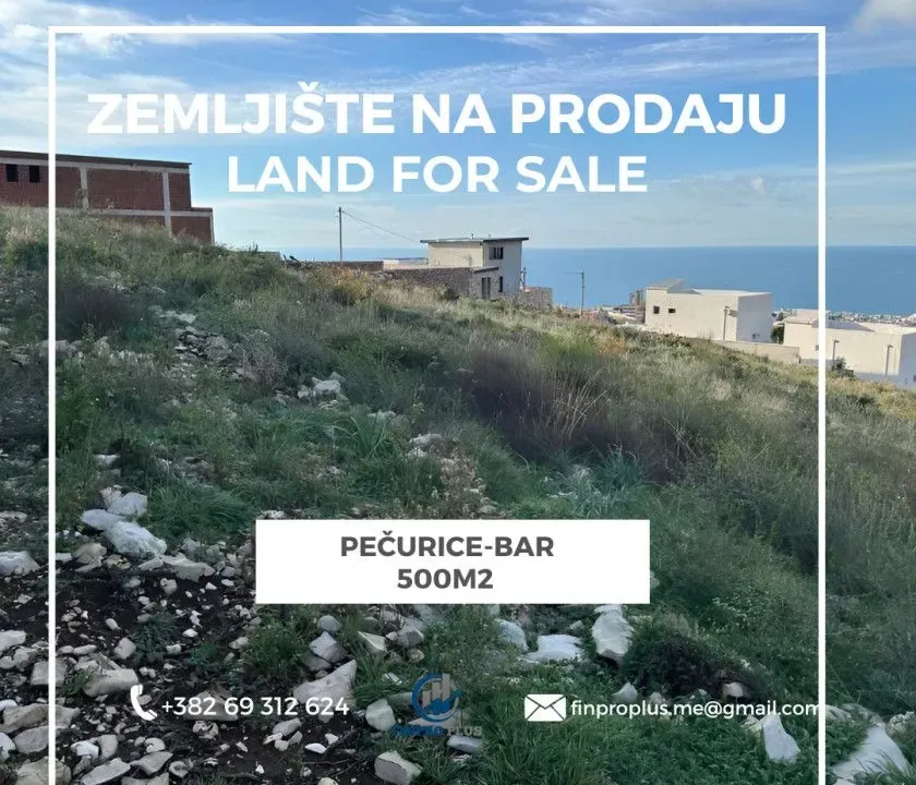 Prodaja, plac, 500m², Pečurice, Bar
