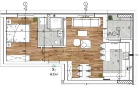 Rent, two bedroom apartment, 46m², Rotkvarija, Novi Sad Sve Podlokacije - image 12
