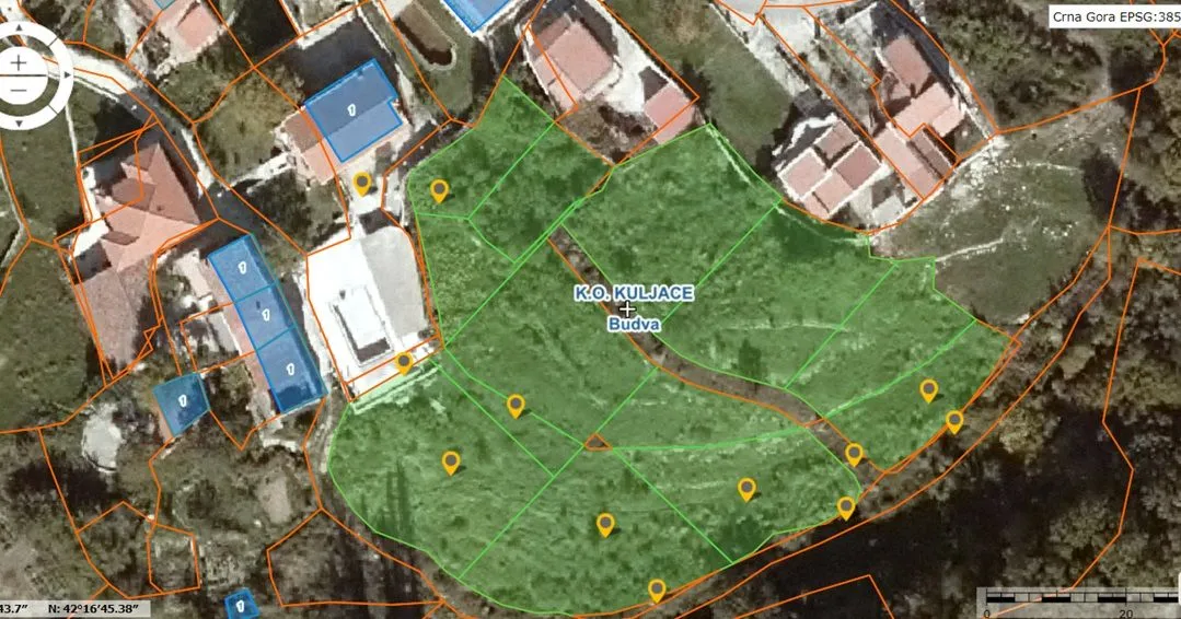 Prodaja, plac, 4657m², Kuljače, Budva