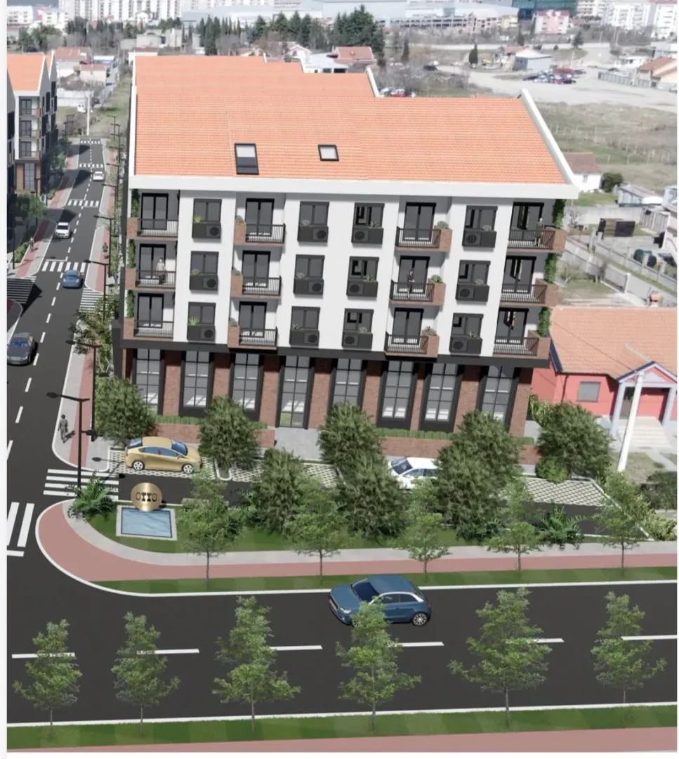 Render nove stambene zgrade sa okolinom.