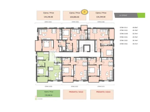 Prodaja, dvosoban stan, 55m², Bijela, Herceg Novi - image 9