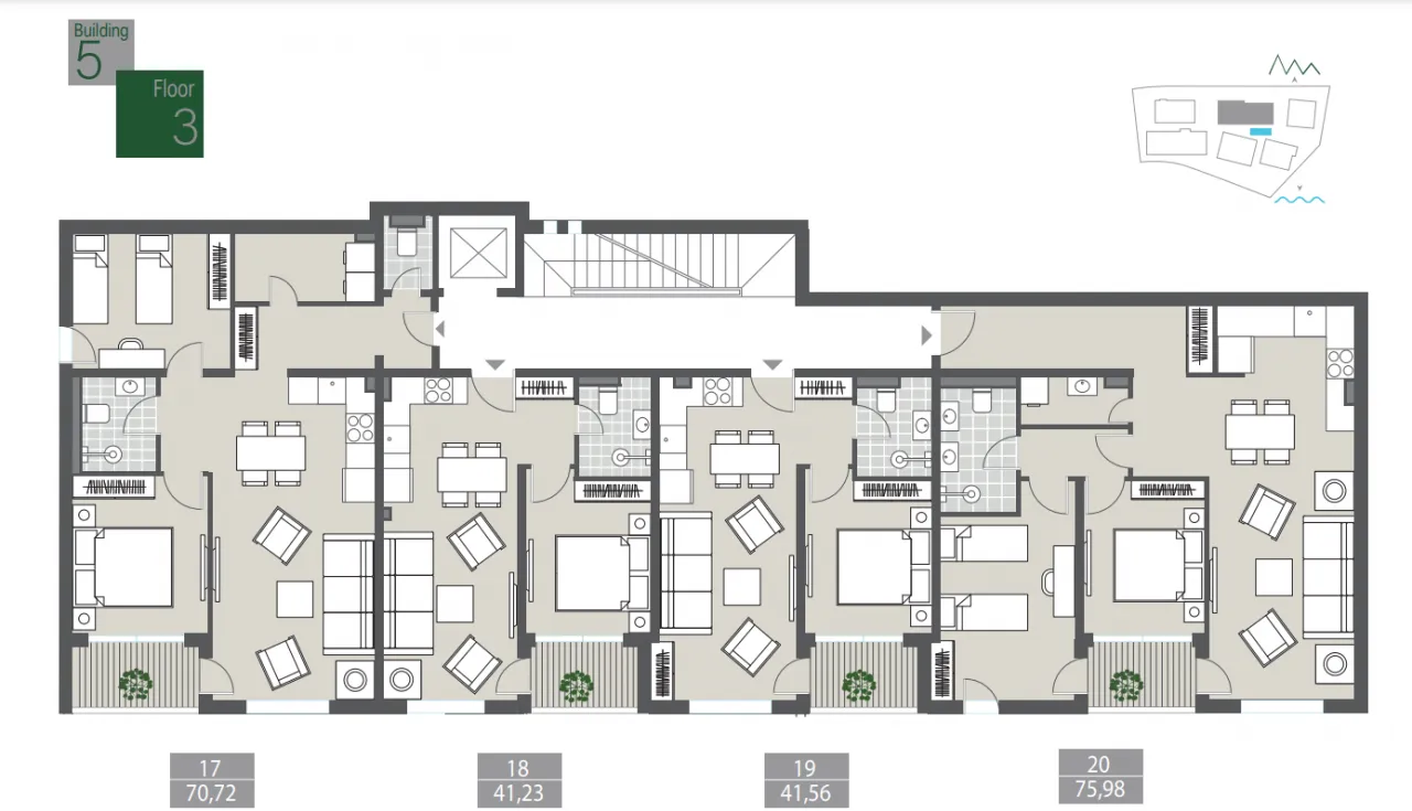 Sale, two bedroom apartment, 73m², Tivat, Crna Gora