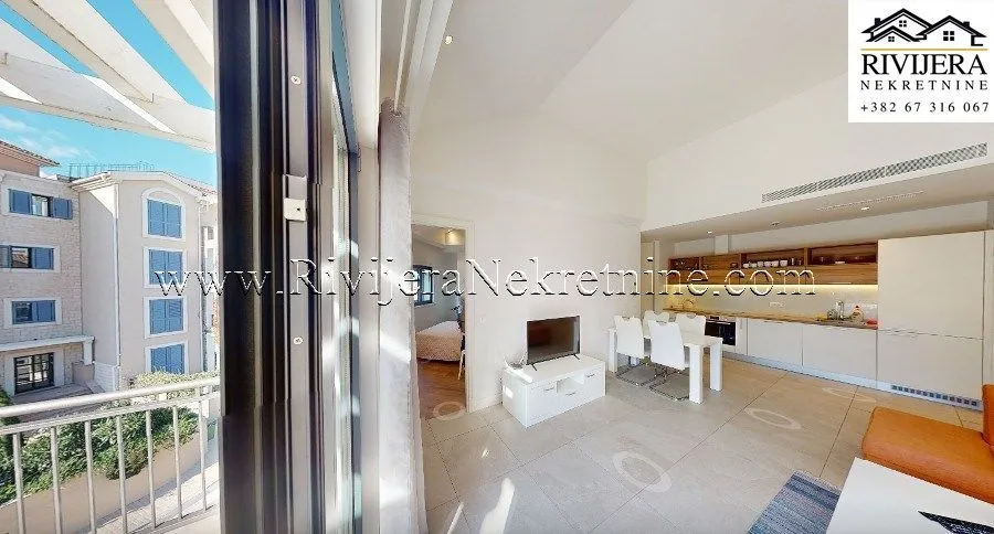 Prodaja, jednosoban stan, 55m², Luštica Bay, Tivat