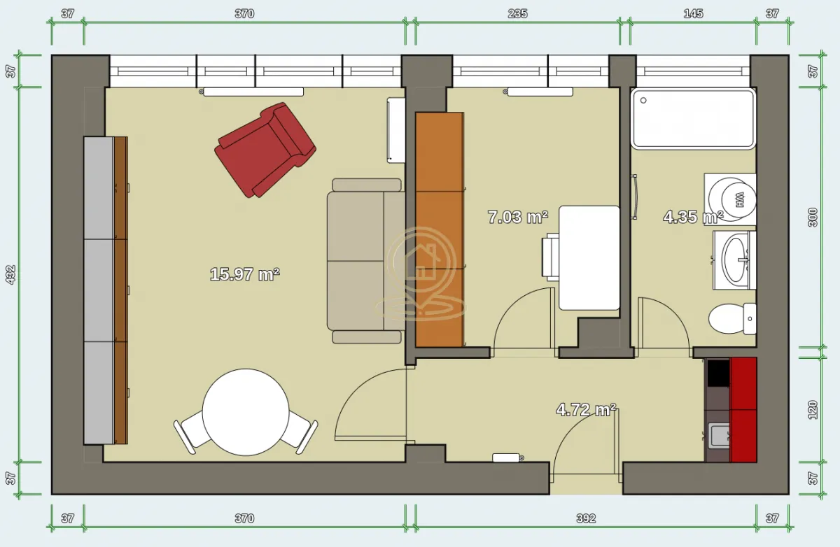 Izdavanje, jednosoban stan, 33m², Stari Grad, Beograd