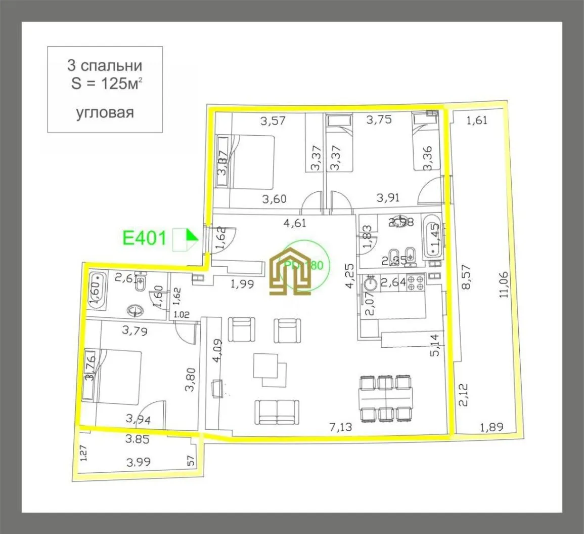 Prodaja, trosoban stan, 125m², Budva, Crna Gora