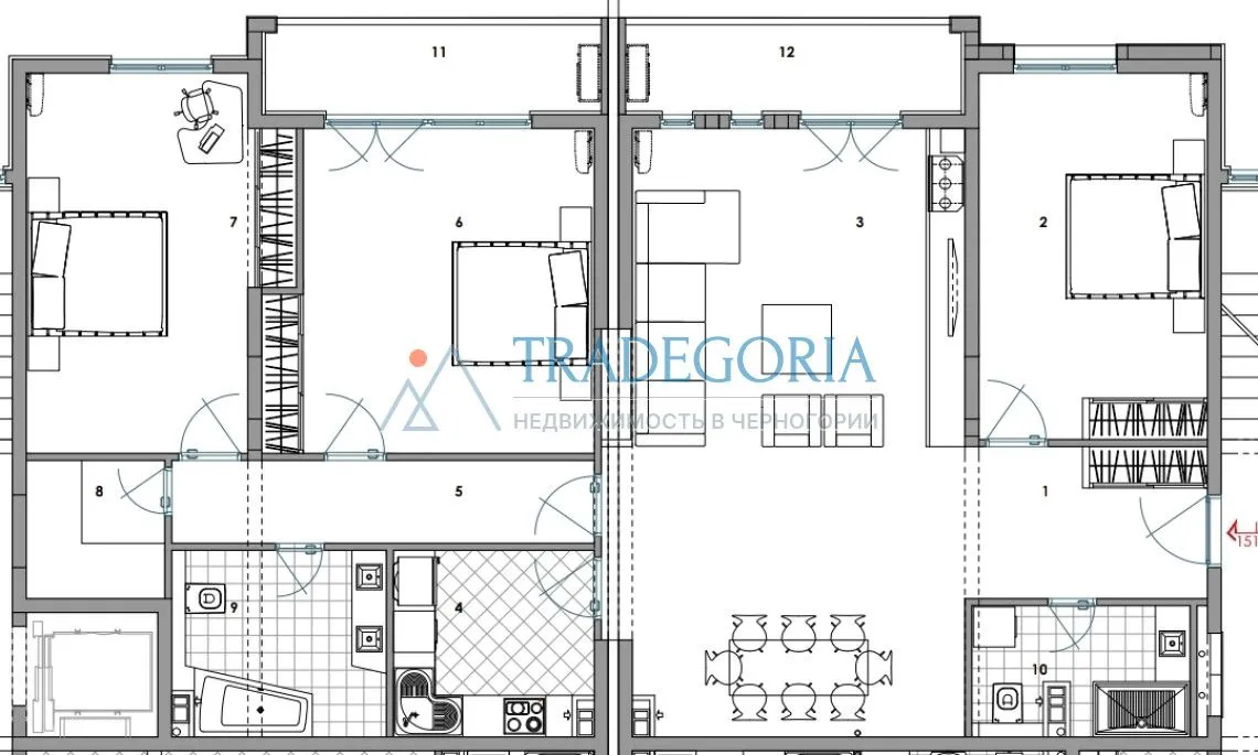Prodaja, trosoban stan, 151m², Bar, Crna Gora