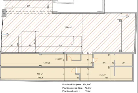Architectural floor plan with dimensions and room square footage. - image 2