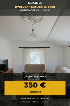 Dnevni boravak sa garniturom i TV-om u stanu. - image 2