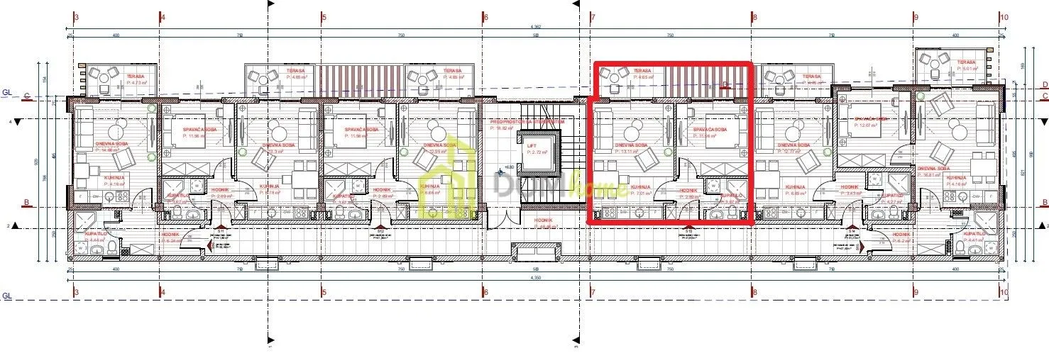Sale, one bedroom apartment, 46m², Momišići, Podgorica