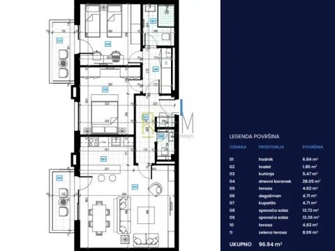 Sale, two bedroom apartment, 63m², Podgorica, Crna Gora - image 12